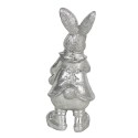 Clayre & Eef Figurine Rabbit 13 cm Silver colored Polyresin