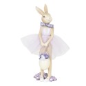 Clayre & Eef Figurine Rabbit 8x8x25 cm Purple Polyresin