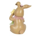 Clayre & Eef Figurine Rabbit 18x16x23 cm Brown Pink Polyresin