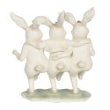 Clayre & Eef Figur Kaninchen 16x9x19 cm Weiß Polyresin Rechteck