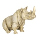Clayre & Eef Statuetta Rinoceronte 32x17x20 cm Beige Poliresina Rinoceronte