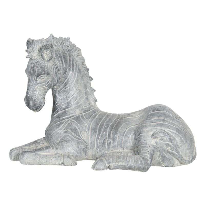Clayre & Eef Figur Zebra 35x17x24 cm Grau Polyresin