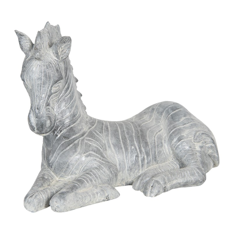 Clayre & Eef Figurine Zebra 35x17x24 cm Grey Polyresin