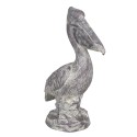 Clayre & Eef Figurine Pelican 19x11x31 cm Grey Polyresin