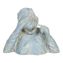 Clayre & Eef Figurine Singe 24 cm Bleu Beige Polyrésine