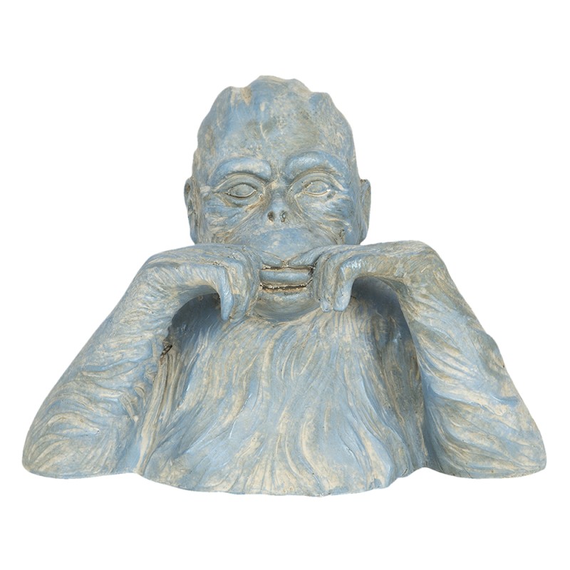 Clayre & Eef Figurine Monkey 24 cm Blue Beige Polyresin