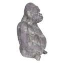 Clayre & Eef Statuetta Scimmia 37 cm Grigio Bianco Poliresina