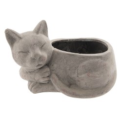 Clayre & Eef Plant Pot 26*15*16 cm Grey