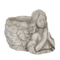 Clayre & Eef Planter Angel 16x13x12 cm Grey Stone Round