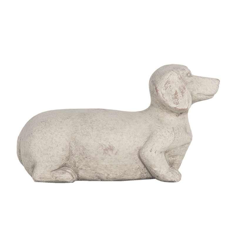 Clayre & Eef Decoration Dog Grey Stone