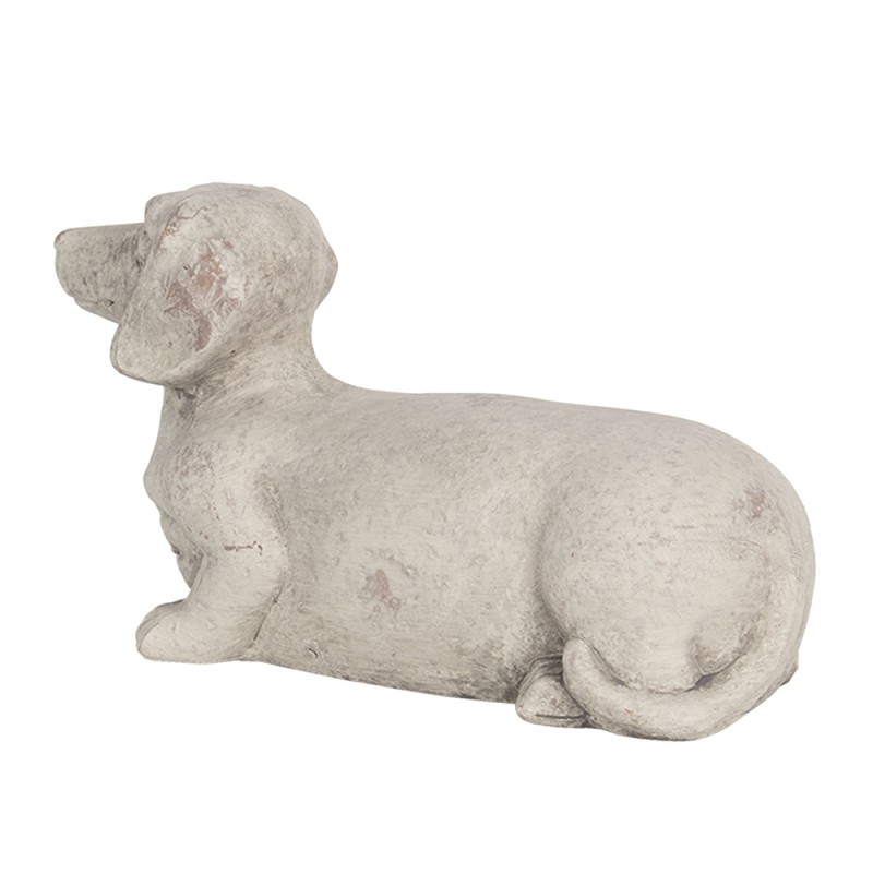 Clayre & Eef Decoratie Hond Grijs Steen