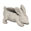 Clayre & Eef Planter 26x13x16 cm Grey Stone Rabbit