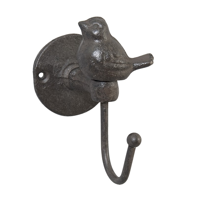 Clayre & Eef Wall Hook 5x10x8 cm Brown Iron Round