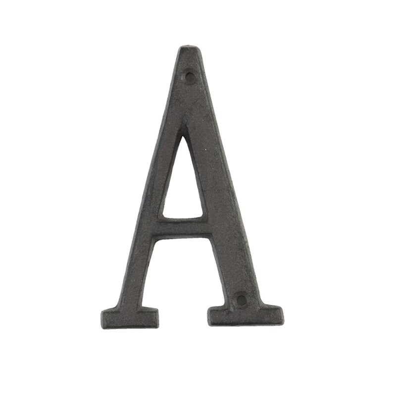 Clayre & Eef Lettera A di ferro 13 cm Marrone Ferro