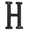 Clayre & Eef Lettera H di ferro 13 cm Marrone Ferro