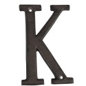 Clayre & Eef Lettera K di ferro 13 cm Marrone Ferro