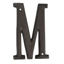 Clayre & Eef Lettera M di ferro 13 cm Marrone Ferro