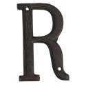 Clayre & Eef Lettera R di ferro 13 cm Marrone Ferro