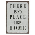 Clayre & Eef Decorative Magnet 5x1x7 cm White Black Metal Rectangle No Place Like Home