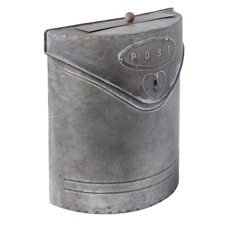 Clayre & Eef Mailbox 24x10x29 cm Grey Iron Post