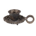 Clayre & Eef Candle holder 9x6x4 cm Brown Iron