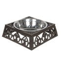 Clayre & Eef Dog Bowl 820 ml Brown Iron Square