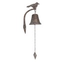 Clayre & Eef Vintage Doorbell Bird 10x15x25 cm Brown Iron
