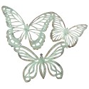 Clayre & Eef Wanddekoration Schmetterling 53x45 cm Grün Eisen