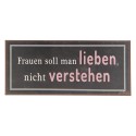 Clayre & Eef Text Sign 30x13 cm Brown Metal Rectangle