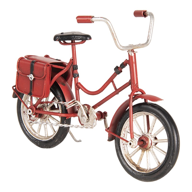 Clayre & Eef Miniature décorative Vélo 16x5x10 cm Rouge Fer Plastique
