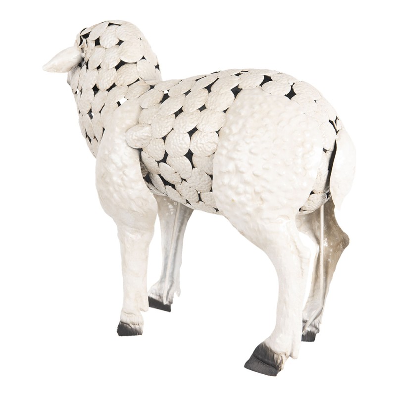 Clayre & Eef Décoration Mouton 49x17x45 cm Blanc Fer