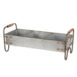 Clayre & Eef Aufbewahrungsbox 47x20x20 cm Grau Eisen Rechteck