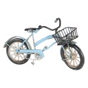 Clayre & Eef Miniature décorative Vélo 16x5x9 cm Bleu Fer Plastique