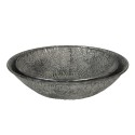 Clayre & Eef Soup Bowl Set of 2 Grey Metal Round