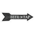 Clayre & Eef Text Sign 32x8 cm Brown Iron Beer On Tap