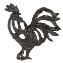 Clayre & Eef Wall Decoration Rooster 28x3x27 cm Brown Iron