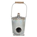Clayre & Eef Birdhouse Watering Can 17x16x26 cm Grey Metal Round