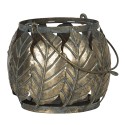 Clayre & Eef Wind Light 17x17x15 cm Copper colored Iron Round Leaves