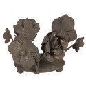 Clayre & Eef Tealight Holder Flowers 5x8x6 cm Brown Iron
