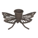 Clayre & Eef Candle holder 9x6x4 cm Brown Iron Butterfly