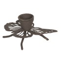 Clayre & Eef Candle holder 9x6x4 cm Brown Iron Butterfly