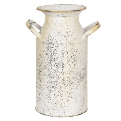 Clayre & Eef Pot à lait de décoration 15x11x23 cm Beige Gris Fer