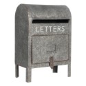 Clayre & Eef Buca delle lettere 28x16x40 cm Grigio Metallo Rettangolo Letters