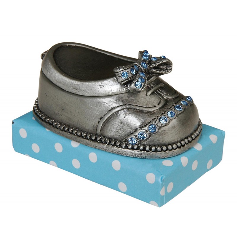 Clayre & Eef Tooth Box Shoe 4x6x4 cm Silver colored Iron