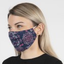 Clayre & Eef Waschbare Maske 13x26 cm Blau Baumwolle