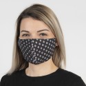 Clayre & Eef Waschbare Maske 13x26 cm Schwarz Baumwolle