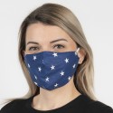 Clayre & Eef Washable Face Mask 13x26 cm Blue Cotton