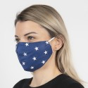 Clayre & Eef Washable Face Mask 13x26 cm Blue Cotton