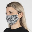 Clayre & Eef Waschbare Maske 13x26 cm Grau Baumwolle