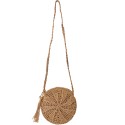 Juleeze Women's Handbag Ø 22 cm Beige Paper straw Round